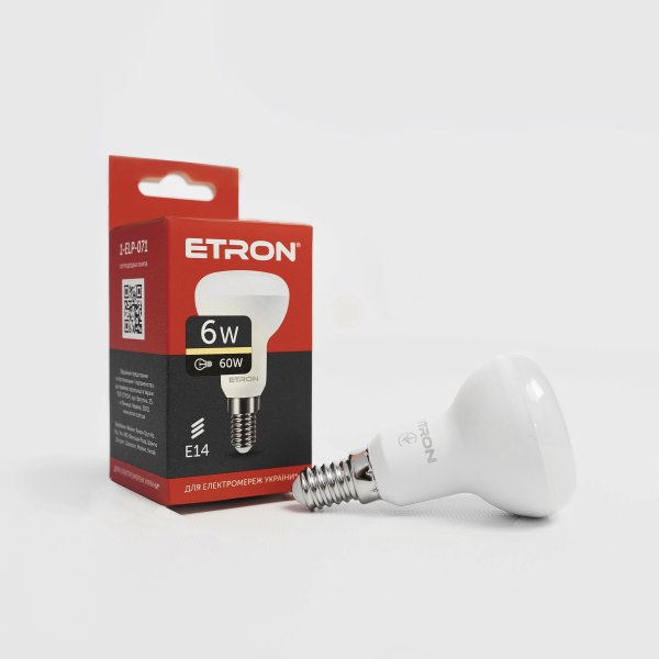 LED лампа ETRON Light 1-ELP-071 R50 6W 3000K 220V E14