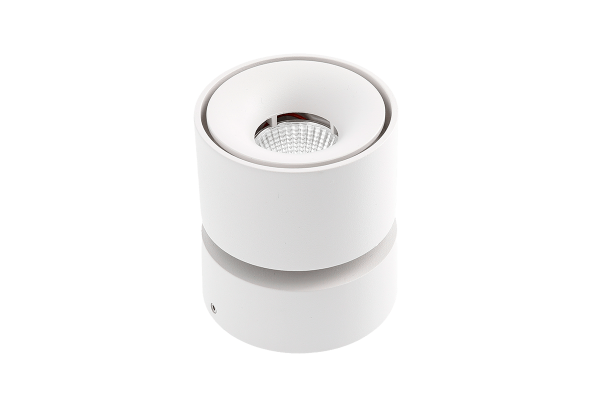 Світильник GTV LED BIANCO, 8W, IP20, 4000K, 75х84,круг, білий, з нахилом