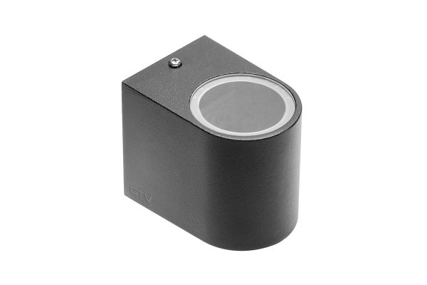 Світильник настенный GTV TIAGO (одиночный), max.35W, GU10, IP54, чорний, овал