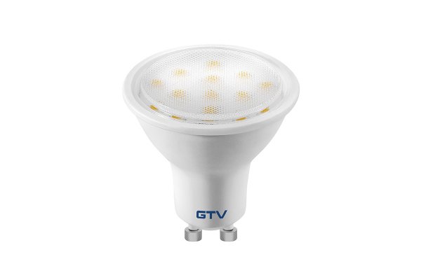 Лампа GTV LED SMD 2835, 3000K, GU10, 3W, 230V (LD-NGU10P-3W)