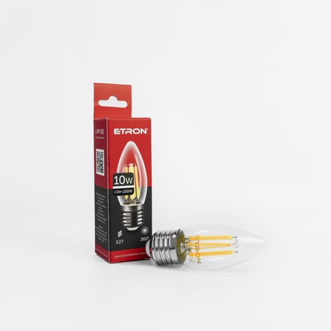 Светодиодная лампа ETRON Filament 1-EFP-115 C37 E27 10W 3000K
