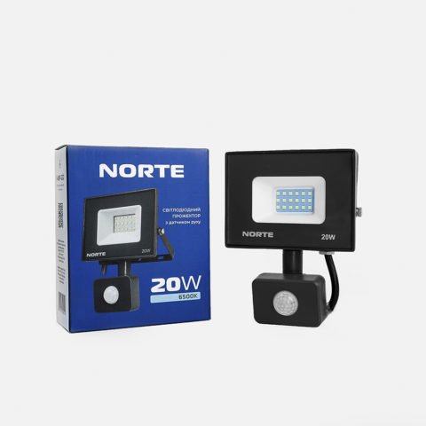Прожектор NORTE Spotlight 20W 6500К з датчиком руху