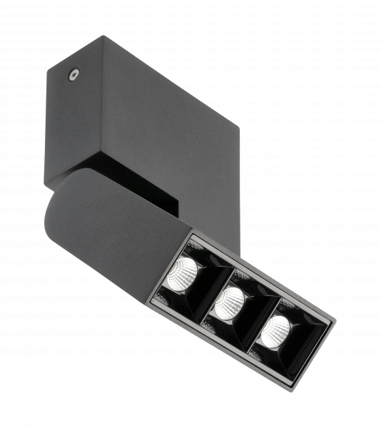 Світильник 8W LED GTV SIERRA 3 роки гарантії, IP20, 4000K, 48°, чорний (LD-SRA08WC-NB)