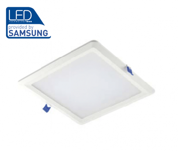 Светильник 24W LED GTV LOUIS гарантия 3 года, IP54, 120°,4000K, врезной, квадрат (LD-LSWK24W-NB)
