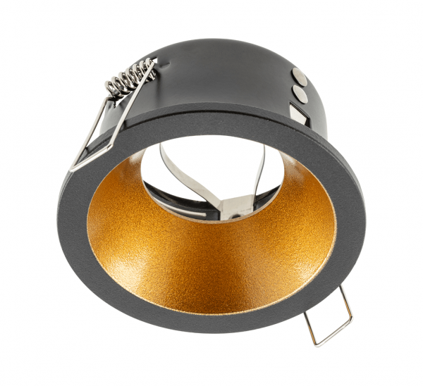Світильник врізний точковий GTV ELVA, IP54, Ø85x45mm, Чорний/мідь (OP-ELVAOCM-03)