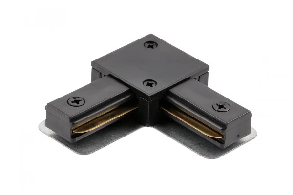 Соединитель кутовой 1-фазный для шинопровода GTV, черный