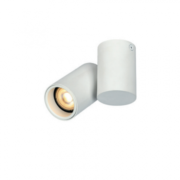 Светильник поворотный GTV LUPO, алюминий, IP20, 1*GU10, max. 50W, круглый, белый (OS-LUP-GU10-00)