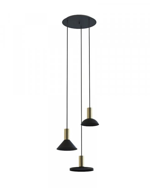 подвесной светильник NOWODVORSKI 8030 HERMANOS III BLACK/SOLID BRASS 
