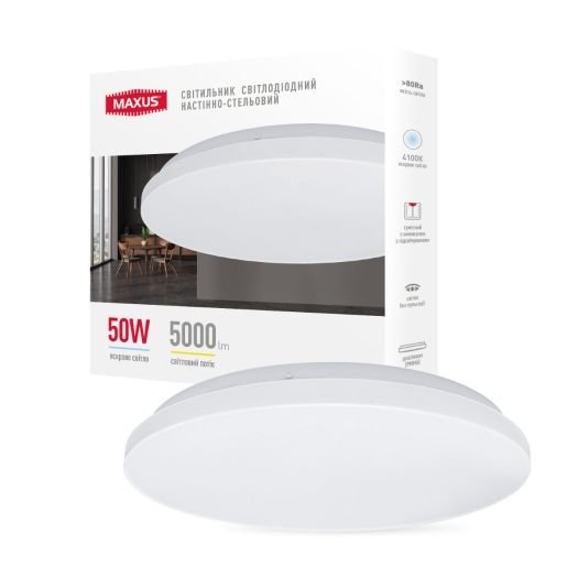 Светильник светодиодный настенно-потолочный Maxus 1-MCL-5041-01-C Ceiling light 50W 4100K C (круг)