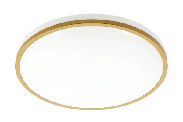 Стельовий світильник GTV TULA, Ø350мм, 4000K, 24W, IP44, золотий