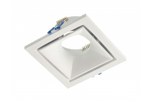 Врізний світильник GTV CANNA, алюміній, IP20, квадратний, білий