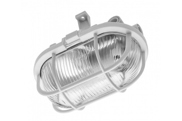 Світильник із захисною пластиковою сіткою GTV SANGUESA KAY, max 40W, E27, AC220-240V, 50-60Hz, IP44, ABS/скло, білий