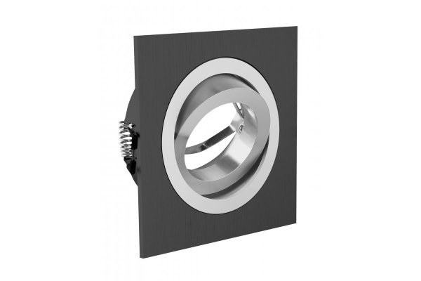 Світильник точковий GTV MORENA, IP20, алюміній, квадратний, чорний