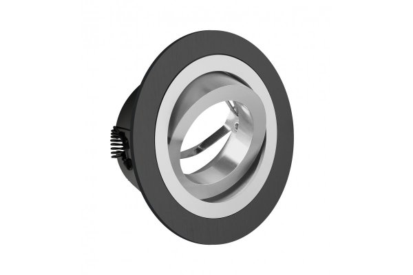 Светильник точечный GTV MORENA, IP20, алюминий, круглый, черный