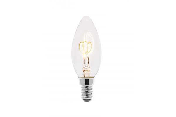 Лед лампа GTV Filament Spin C35, E14, 3Вт, 2200K, AC220-240V, 360°