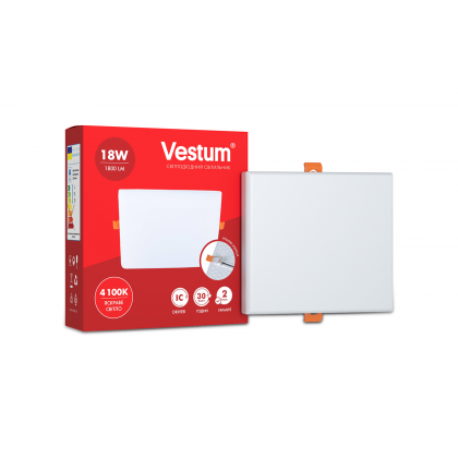 Світильник LED "без рамки" квадрат Vestum с регулируемым креплением 18W 4100K, вітрина
