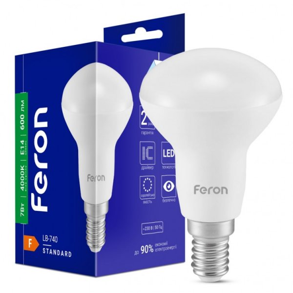 Світлодіодна лампа Feron LB-740 7Вт E14 4000K, вітрина