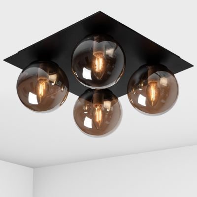 потолочный светильник Imperium Light 737435.05.69 Square чорний / чорний дим