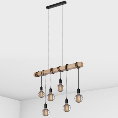 підвісний світильник Imperium Light 1586100.05.61 Woodland чорний / бук