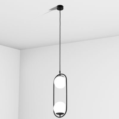 підвісний світильник Imperium Light 257245.05.01 Twins чорний / білий