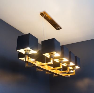 люстра Imperium Light 18810117.62.05 Lord мідна поталь / чорний / золото