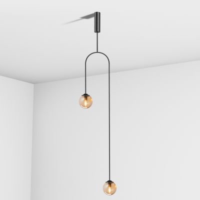 підвісний світильник Imperium Light 349224.05.23 Leister чорний / коричневий