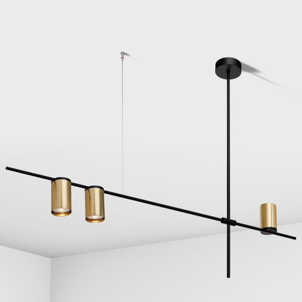підвісний світильник Imperium Light 375390.05.65 Jenny чорний / латунь