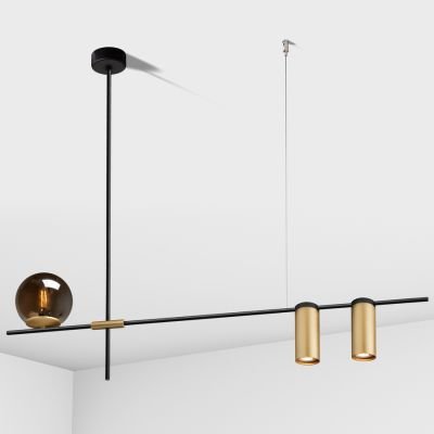 подвесной светильник Imperium Light 375390.05.12.69 Jenny черный / золото / черный дым