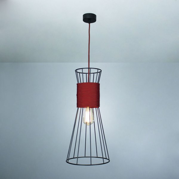 підвісний світильник Imperium Light 84150.05.16 Corset чорний / червоний