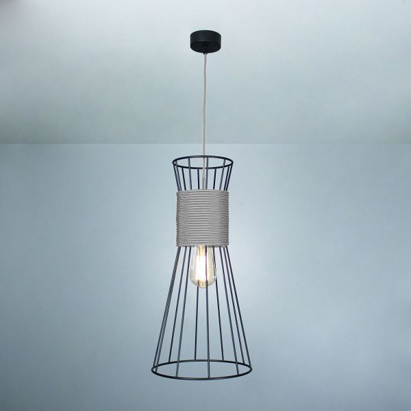 підвісний світильник Imperium Light 84150.05.08 Corset чорний / сірий