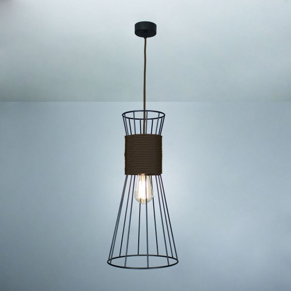підвісний світильник Imperium Light 84150.05.23 Corset чорний / коричневий