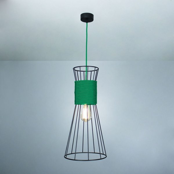 підвісний світильник Imperium Light 84150.05.40 Corset чорний / зелений